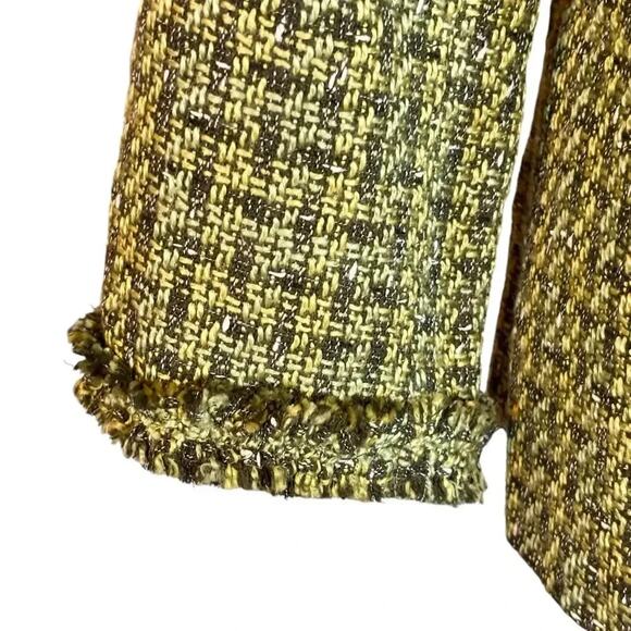 Peck & Peck Size 12 Green Tweed Blazer Jacket Jewel Embellished Career - Picture 2 of 5